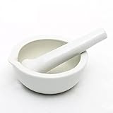 3.55inch Porcelain Mortar and Pestle, Ceramic Mixing Grinding Bowl Set, Crusher DIY Tool for Kitchen