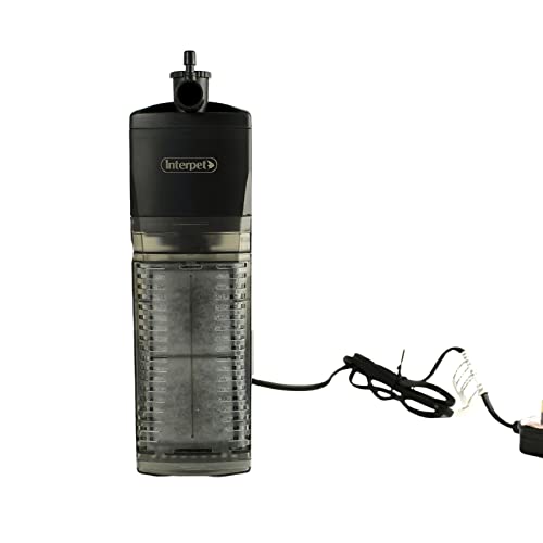 Interpet Internal Corner Power Filter CPF3, for Aquarium Fish Tanks, Space Saving, Adjustable Flow, Venturi for Aeration, Coldwater, Tropical, for Aquariums up to 160L