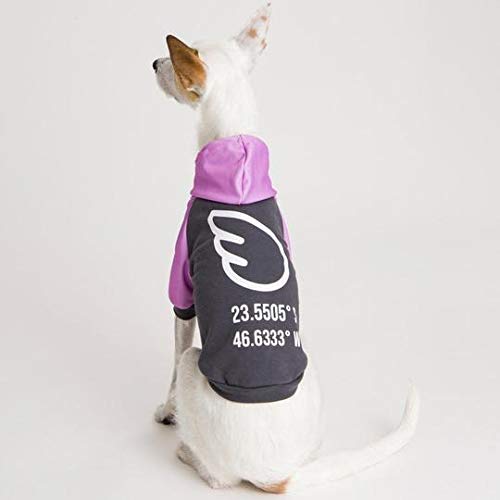 Moletom com Capuz para Cães, Dog Wings, Hoodie Wing, Lilás, P