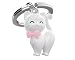 Produktbild O meta[l]morphose METALMORPHOSE  Schlüsselanhänger Katze weiß niedlich  Schlüsselanhänger Kätzchen  Geschenk für Damen, weiß, one size