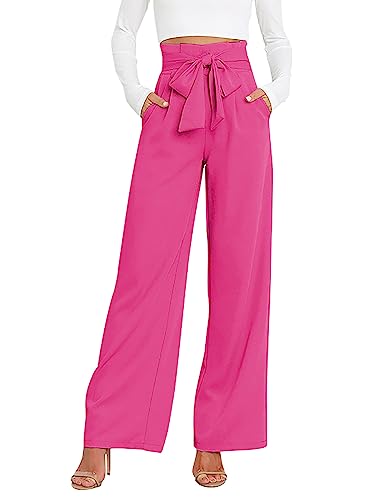 GUOLEZEEV High Waist Wide Leg Pants for Women Business Casual Outfits Dress Pants