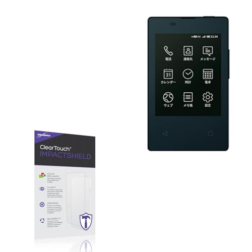 BoxWave Screen Protector Compatible With Kyocera Card Keitai (KY-01L) - ClearTouch ImpactShield (2-Pack), Impenetrable Screen Protector Flexible Film