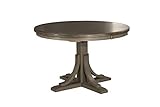 Hillsdale Furniture Hillsdale Clarion, Distressed Gray Round Dining Table, Multi-Step Wirebrush
