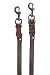 VlaMiTex D2 Freihandleinen Hundeleine Leder Hunde Führleine Fettlederleine Verstelbar 6 Farben (Braun, 2 x 250 cm)