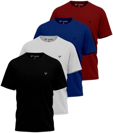 Kit 4 Camisas Camisetas Masculina Slim Voker Premium 100% Algodão