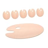 Orificio ergonómico para el pulgar: la paleta de pintura con orificio para el pulgar está diseñada para un agarre seguro y cómodo, lo que hace que sea más fácil de sostener y usar durante períodos prolongados, paleta de pintura, paleta de arte para pintar