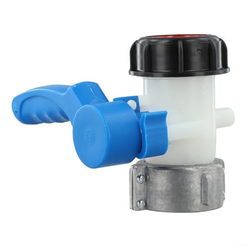 Adaptateur de robinet d'arrêt IBC pour réservoir d'eau IBC à filetage grossier de 75 mm et 62 mm, raccord de tuyau DN40 DN50 avec écrou de raccordement en aluminium, construction en polyéthylène haute