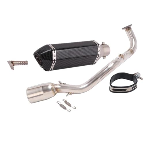 スリップオンフルシステムオートバイ排気エスケープモトフロントリンクパイプマフラーに適合するNmax 155 125 NMAX155 NMAX125 2021-2022用