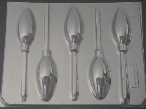 Molde de piruleta de caramelo de chocolate con bombilla de Navidad