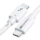 Cable Matters [Intel認定40Gbps Thunderbolt 4ケーブル 2フィート 8Kビデオと240W充電 ホワイト - 0.8m、USB4、Thunderbolt 3ケーブル、USB-Cに対応