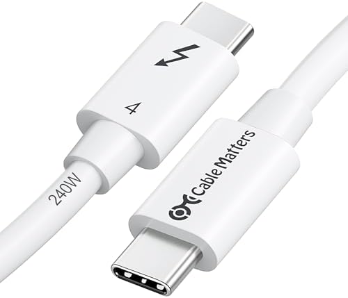Cable Matters [Intel Certified] 40Gbps Thunderbolt 4 Cable, 3.3ft / 1m