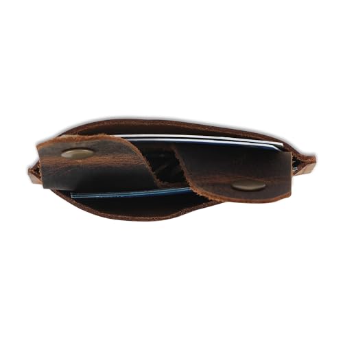 Slim Leather Card Holder, Minimalist Credit Card Wallet, Front Pocket Wallet, Compact Card Case for Men Women, RFID Blocking, Durable Leather Wallet3