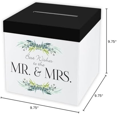Heartfelt Collection Card Boxes - 9.75-Inch Square Greeting Card Receiving or Memory Box for Celebrations Card Box with Removeable Lid, Best Wishes image 5