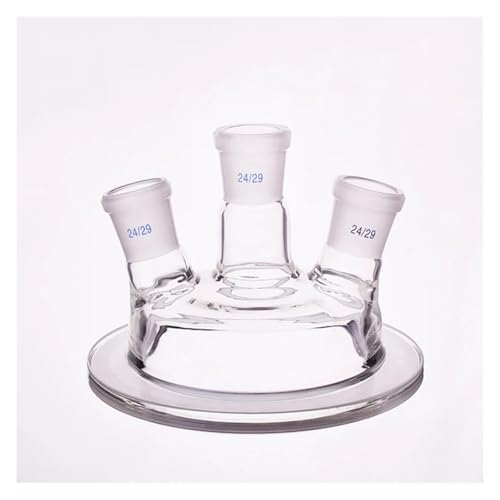 Bouchon bouteille réaction trois orifices rodés évitant les fuites couvercle bride verre