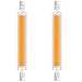 Produktbild R7S LED 118mm 30W Dimmbar Birne, Warm Weiß 3000K, 30W 118mm COB LED Lampe Linear Ersatz J118 300W Halogenstäbe, 3000 LM, 360 Grad LED Flutlicht für Baustrahler Deckenlampe, 2er-Pack