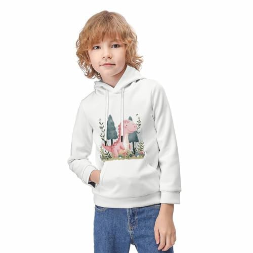 Pull dinosaure à capuche vêtement léger mi-saison ado - 3