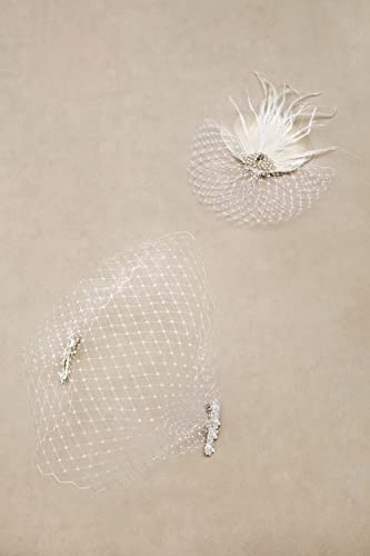 Babeyond Veil Fascinator Hat For Women Feather Fascinators Hair Clip With Removable Veil Tea Party Hat Bridal Wedding #TOP2