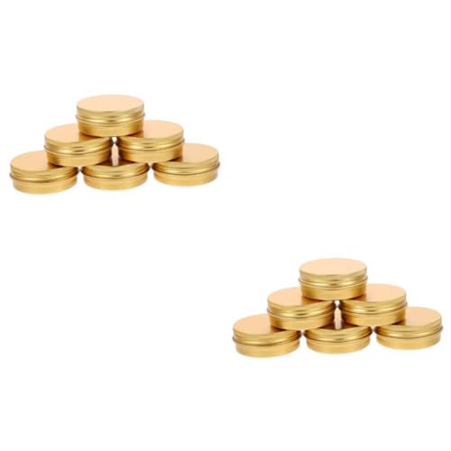 IMIKEYA 12 Pcs Christmas Candle Jar Tea Cans Metal Round Tins Aluminium Cream Can Aluminium Jar Aluminum Tin Jar Cream Jar Aluminium Aluminum Tin Cans Aluminum Metal Tin Aluminium Tin Can