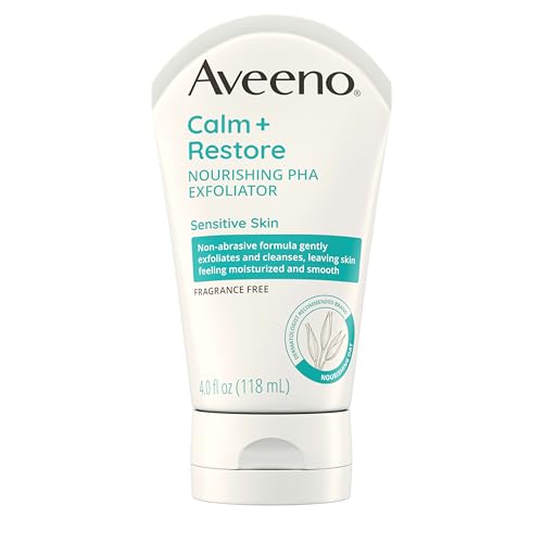Aveeno Calm + Restore Nourishing PHA Exfoliator, Fragrance-Free, 4 fl oz | Gently Exfoliates & Cleanses Skin, Non-Abrasive Oat Formula for Sensitive Skin, Hypoallergenic - image 7
