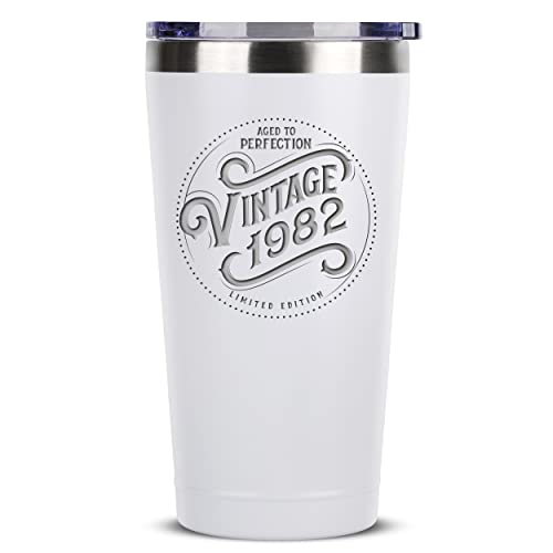 70% Off Discount 40th Birthday Gifts for Women Men - 1982 Vintage 16 oz White Coffee Tumbler - 40th Birthday Decorations for Women - Birthday Gifts 40 Year Old Women Mom - 40th Birthday Idea Presents for Woman Man 70% Off Discount 40th Birthday Gifts for Women Men - 1982 Vintage 16 oz White Coffee Tumbler - 40th Birthday Decorations for Women - Birthday Gifts 40 Year Old Women Mom - 40th Birthday Idea Presents for Woman Man