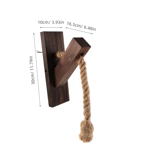 Aplique de pared de madera y cuerda DOITOOL con lámpara de iluminación cálida 7