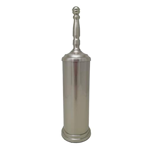 Image of POPULAR BATH Toilet Brush DEEP & Sturdy Cleaning EVA Style Bowl Brush Brushed, Nickel