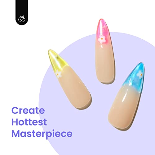 Beetles Gel Polish 6 Colors Jelly Gel Nail Polish Set Neon Nail Gel Kit Pink Blue Green Soak Off UV Led Light Summer Translucent Orange Purple Gel Nail Art DIY Manicure