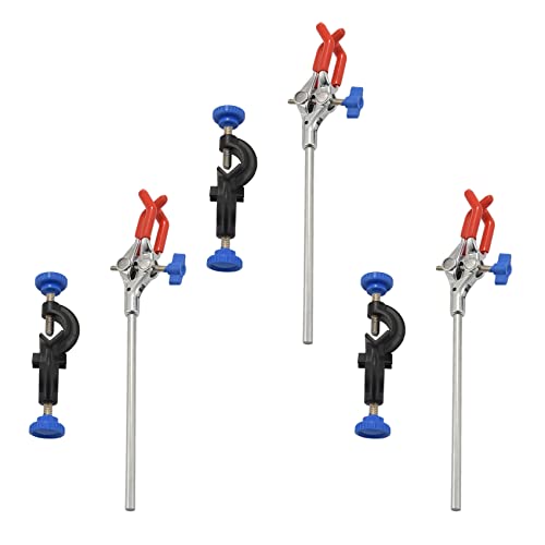 Serre-Joint de Laboratoire Noir Mat x3 - Fixation Support Pince 3 Ergots