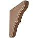 Ekena Millwork BKTWD02X10X10STBR Stratford Wood Vintage Decor Bracket, 1 3/4"W x 10"D x 10"H, Weathered Brown
