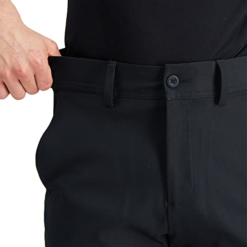 Haggar Men's The Active Series Straight Fit Pant, Black, 32Wx30L4