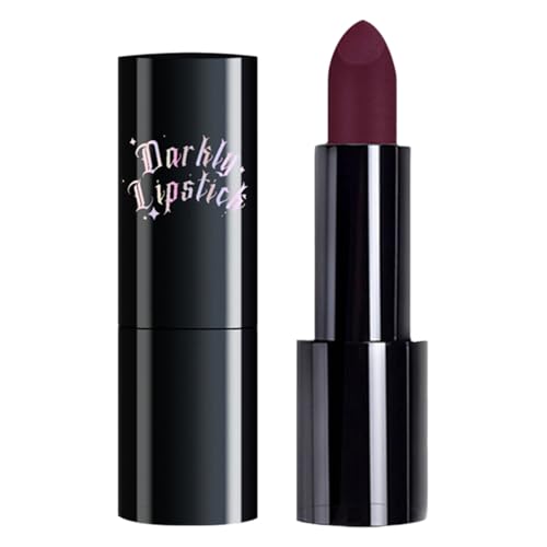 Miutii Velvet Matte Lipstick Halloween Collection Intense Waterproof Color Lasting Shine for Cosplay or Everyday Style Dark Purple One Size
