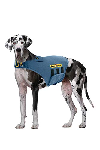 Image of CozyVest Dog Anxiety Vest 3-in-1 Music & Aromatherapy Shirt, Relaxing Sound & Essential Oils Jacket, Fireworks Thunder Separation & Thunderstorm Canine Stress Relief Coat (XX-Large, Gray)