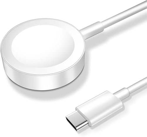 Image of Apple Watch Charger Magnetic Charging Cable,[USB C Port] Wireless Charging Cable Compatible with iWatch Series Ultra /10 /9 /8 /7 /6 /SE /SE2 /5 /4 /3 /2[3.3FT /1M],White