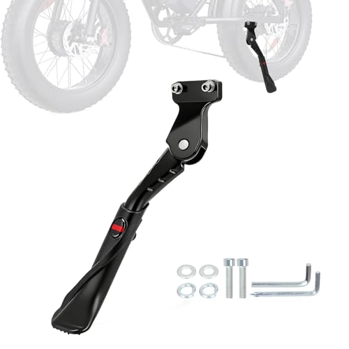 Image of Height-Adjustable Ebike Kickstand Compatible with Ridstar Q20 /Q20 Pro /Lite, Heavy Duty Aluminum Alloy Rear Mount for 16-22 Inch Bikes 40mm Hole Distance, Non-slip