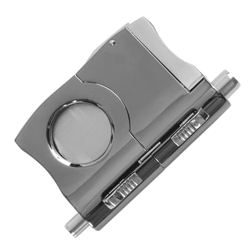 Cigartrimmer Combo - V-typ cigarrskärare, Cigarrhållare | Perfekt kombination justerbar dubbel, bärbar giljotinburköppnare för cigarrskärare för silver cigarrhållare, ta presenter
