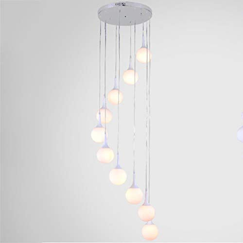 Lustre long de villa pour escalier et luminaire suspendu LED haut de gamme