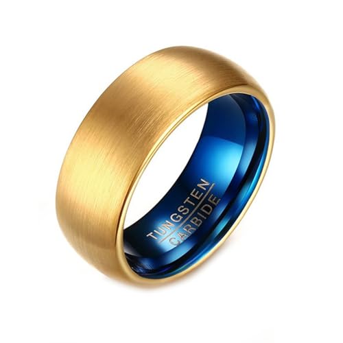 Bagues de mariage pour hommes en tungstène or brossé cadeau anniversaire idéal
