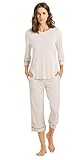Hanro Natural Comfort 3/4-Pyjama Damen