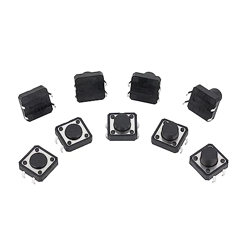 Micro interruptor 12x12 para reparar mandos de garaje y domótica botón de 4 pines 4