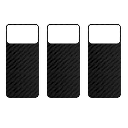 [3 Stück] apgo Protective Skin für Cubot Hafury V1 – Rückseiten Skin Sticker, Wrap Folie, Vinyl Schutzfolie für die Rückseite, Motiv Carbon Schwarz