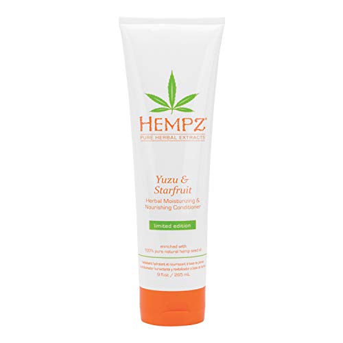 Hempz Yuzu and Starfruit Conditioner with Shea Butter and Essential Extracts, for Women and Men, 9 oz. - Natural, Moisturizing Conditioner for Dry, Color-Treated Hair - Professional Hair Care Products