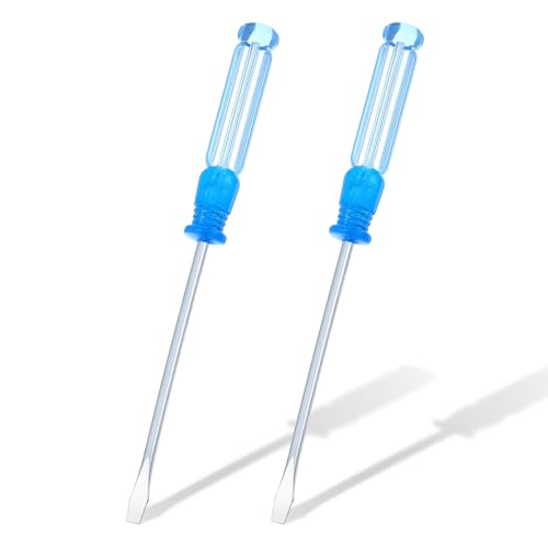 Flat Head Screwdriver, 2 Pcs 3.0mm Mini Slotted Screwdriver Small Flathead Screwdrivers 124mm Length for Small Appliances Repair