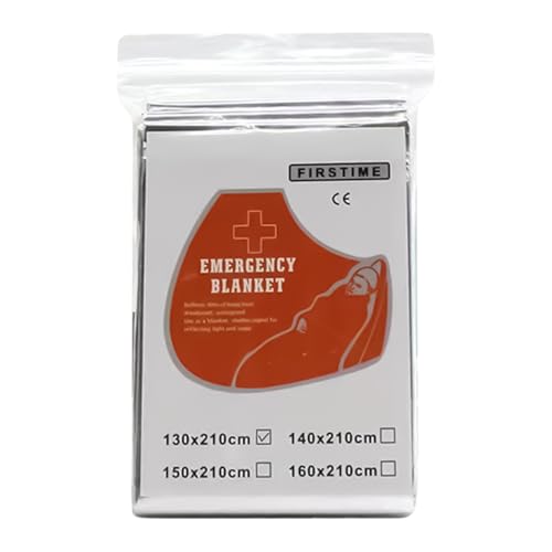 Couverture De Survie,Protection Thermique Anti-Vent – Couverture Réflective Portable pour Situations d&rsquo;urgence, Randonnée, Camping et Survie