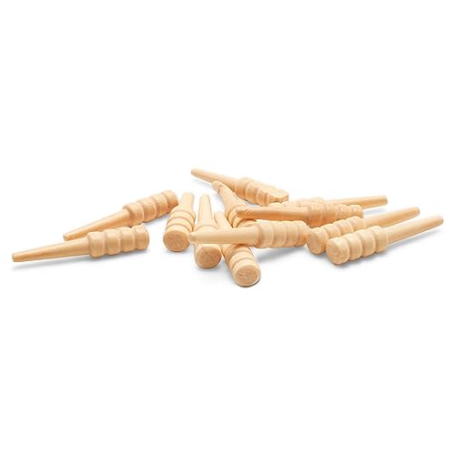 Wood Cribbage Pegs, Pack of 25 Neutral Varnished Pegs for
