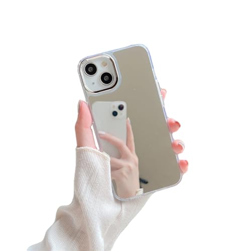 Mirror Phone Case for iPhone, Hard Back, Clear Soft TPU Bumper, Shockproof Protective Cover for iPhone, Perfect for Makeup Selfies (Mirror for 11)