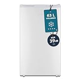 Stolthoff® Gefrierschrank klein 63L, Mini Gefrierschrank, 4 Sterne Tiefkühlschrank bis  18 °C, leise 39 dB, Türanschlag wechselbar, freistehend, für Küche/Büro/Keller/Camping, Weiß