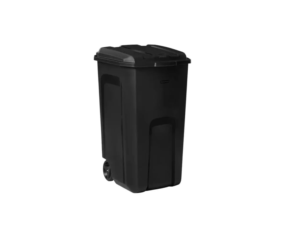 Generic 45 Gallon Wheeled Vented Trash Can with Lid AS43151, like an amage