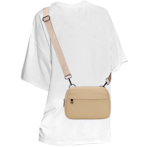 MAXTOP Small Crossbody Bags for Women with Detachable Strap Fanny Packs for Women Sling Cross Body Purse for Travel Essentials Khaki