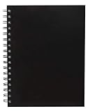 Spiral Bound Professional Executive Office Notebook - A5 Hardback Spiral Journal - College Ruled - Hardcover | Black Spiral Notebook