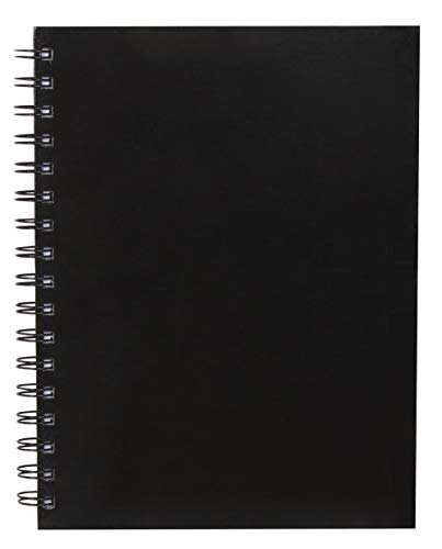Spiral Bound Professional Executive Office Notebook - A5 Hardback Spiral Journal - College Ruled - Hardcover | Black Spiral Notebook
